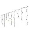 Lumineo - Kerstverlichting - IJspegel - Lichtgordijn - 7,5 meter - 175 LED - zwart snoer - warm wit - voor binnen & buiten