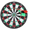 Master Darts Lifetime Dartbord - Compact - 2-zijdig - Inclusief 2 pijlen - Ø 24 cm - Zwart/Wit