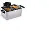 Friteuse électrique - ALPINA - 5L - Double cuve amovible - 2000 Watt - Gris