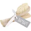 Bambam Brosse Et Peigne En Bois - Des La Naissance - Beige - Bois - 15 X 2 X 3 Cm