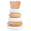 BamBam Eco-vriendelijk houten Tuimelaar Beer - Wit - Baby cadeau