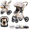 BEBBY Poussette 3 en 1 Poussettes Combinee Portable Pliant en Un ClicP...