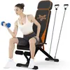 Banc de Musculation Pliable BIGZZIA - dossier réglable en 8 positions ...