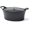 CUISINOX-Braadpan-geëmailleerd-ovaal-3,9-L-29-cm-zwart
