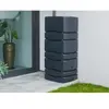 Nature Récupérateur d'eau de pluie mural anthracite avec robinet 650 L...