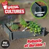 NATURE Carré Potager Borderfix épaisseur 10mm - 100x100xH19cm - Noir