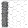 Grillage en fil de fer galvanisé hexagonal 1 x 10 m - 40 mm - NATURE