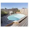 Piscine Bois TONGA UBBINK Allongée en Kit 610X400x120 cm Liner Sable
