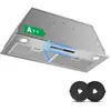 KICHPOWER Hotte Aspirante52 cm Encastrable 400m³/h 3 Vitesses & Booste...