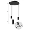 CALEX Suspension industrielle ronde avec culot E27 - Noir