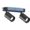 Calex Plafondlamp - 2-Lichts - Opbouwspot - Ovaal - Zwart - Goud