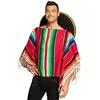 poncho mexicain couleurs vives 120cm adulte TAILLE UNIQUE - 95480