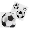 Boland serviettes de table football 33 cm noir/blanc 12 pièces