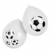 Boland - 6 Latex ballonnen Voetbal - Multi - Knoopballon