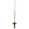 Collier de moine en bois - Croix de prêtre - Marron - Mixte