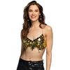 Boland - Top Festival glam goud - Volwassenen - Buikdanseres - Party -...