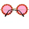 Lunettes fantaisie roses Flower Power strass femme - BOLAND - Ronde - Tendance