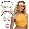 Boland Set accessoires hippie (bandeau lunettes boucles doreilles et collier)
