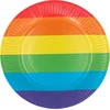 Boland - 8 Papieren bordjes Regenboog - Regenboog - Regenboog