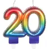 Boland - Kaarsje '20' regenboog 20 Multi - Regenboog - Regenboog