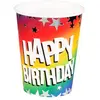 Boland 30302 Lot de 10 gobelets Happy Birthday 210 ml 100% papier anniversaire