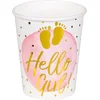 Boland - 10 Papieren bekertjes 'Hello Girl!' - Geen thema - Babyshower