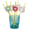 Boland - 6 papieren rietjes Donut - Pastel - Pastel