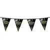 Banderole joyeuses fêtes noire 4 m