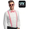 Boland Set Accessoires (lunettes, bretelles, noeud pap), Fluo Rose