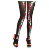 paire de collants jour de la mort fleuri - 87899