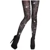 paire de collants noir toile d'araignée blanc - 87860