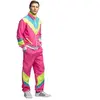 Boland - Trainingspak Retro dude neonroze (L) - Volwassenen - Hippie -...