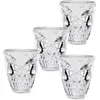 Boland - 4 Plastic shotglaasjes Schedel - Horror - Horror