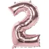 Boland Ballon Mylar Rose Cuivré Chiffre 2 Multicolor