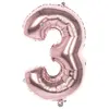 Boland Ballon Mylar Rose Cuivré Chiffre 3 Multicolor