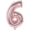 Boland - Folieballon '6' roségoud (86 cm) 6 - Roségoud - Cijfer ballon