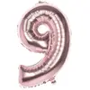 Boland - Folieballon '9' roségoud (86 cm) 9 - Roségoud - Cijfer ballon