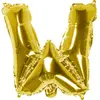 Boland - Folieballon 'W' goud W - Goud - Letterballon