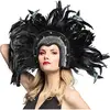 Boland Coiffe brésilienne à plumes noires - Accessoire de déguisement - Mixte