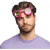 Lunettes Festival Rose Fluo Adulte - Boland - Monture Steampunk - Verr...