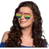 Boland - Partybril Rainbow Rock Multi - Volwassenen - Pride - Pride