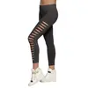 Boland Legging adulte noir en stretch troué uniformément sur les côtés
