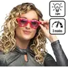 Boland - LED partybril Blink roze Roze - Volwassenen - Grappig en Fout...