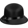 DEGUISE TOI Chapeau Charleston Femme Noir - Accessoire de déguisement pour les années folles - Adulte