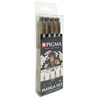 Sakura - manga set pigma micron sepia 4 stuks