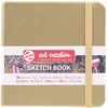Art Creation Carnet Croquis 12x12 cm - 80 feuilles - 140g - or blanc - Royal Talens