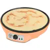 Bestron Crepe Maker voor crêpes met Ø 30cm, pannenkoekenmaker incl. deegverdeler & crêpeskeerder, met antiaanbaklaag & indicatielampje, 1000 Watt, Kleur: Oranje