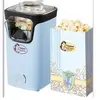 Bestron machine a pop corn, popcorn machine avec technologie d'air chaud, inclut 10 sacs à popcorn & une tasse à mesurer intégrée, Collection Sweet Dreams, Couleur: Bleu