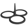 Patisse 19232 moule à 3 blinis platine noir 10 cm