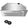 KICHPOWER Hotte Aspirante L52cm,Encastrable hotte cuisine en inox,évacuation/recirculation d'air avec filtre à charbon actif